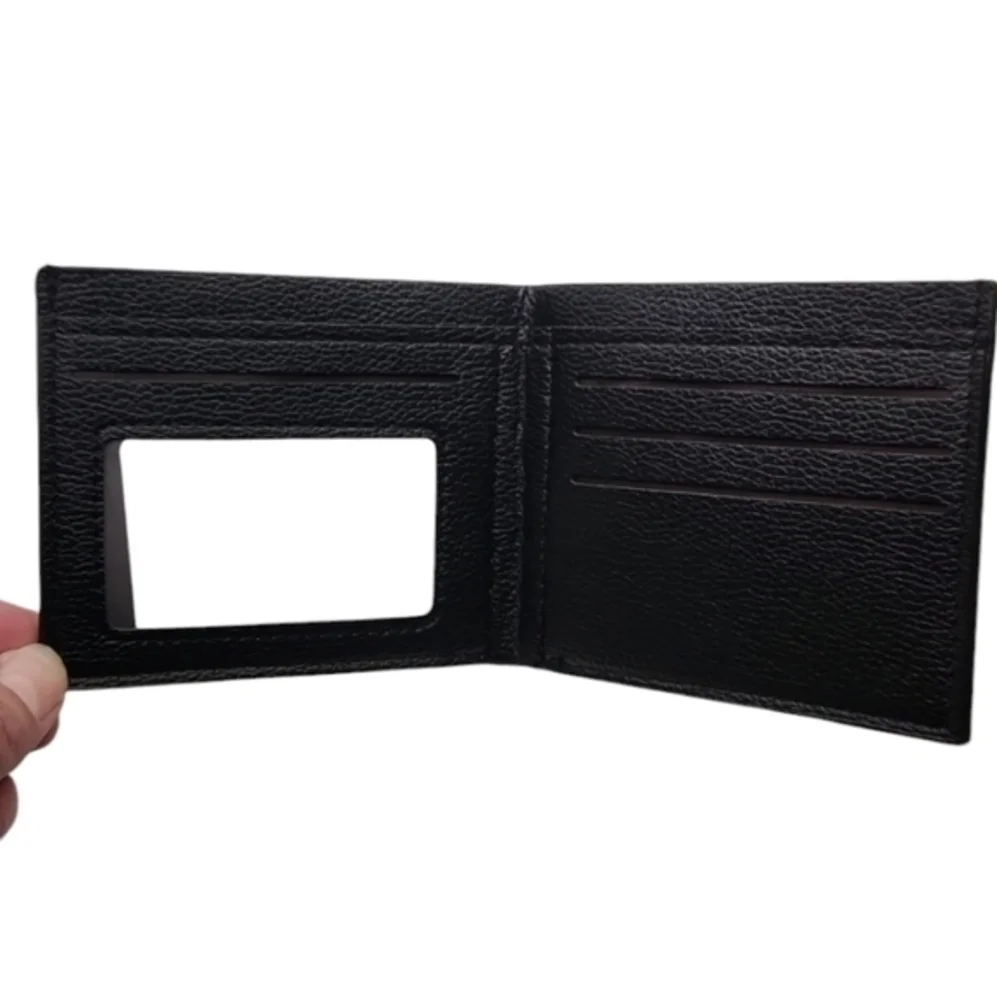 Short Mens Wallet Cowhide‎ leather Embossed
